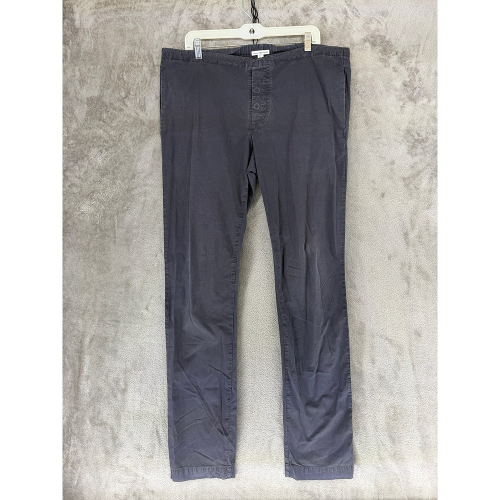 James Perse Pants Mens 2 MUD1255 Charcoal Grey Button Fly Stretch EUC